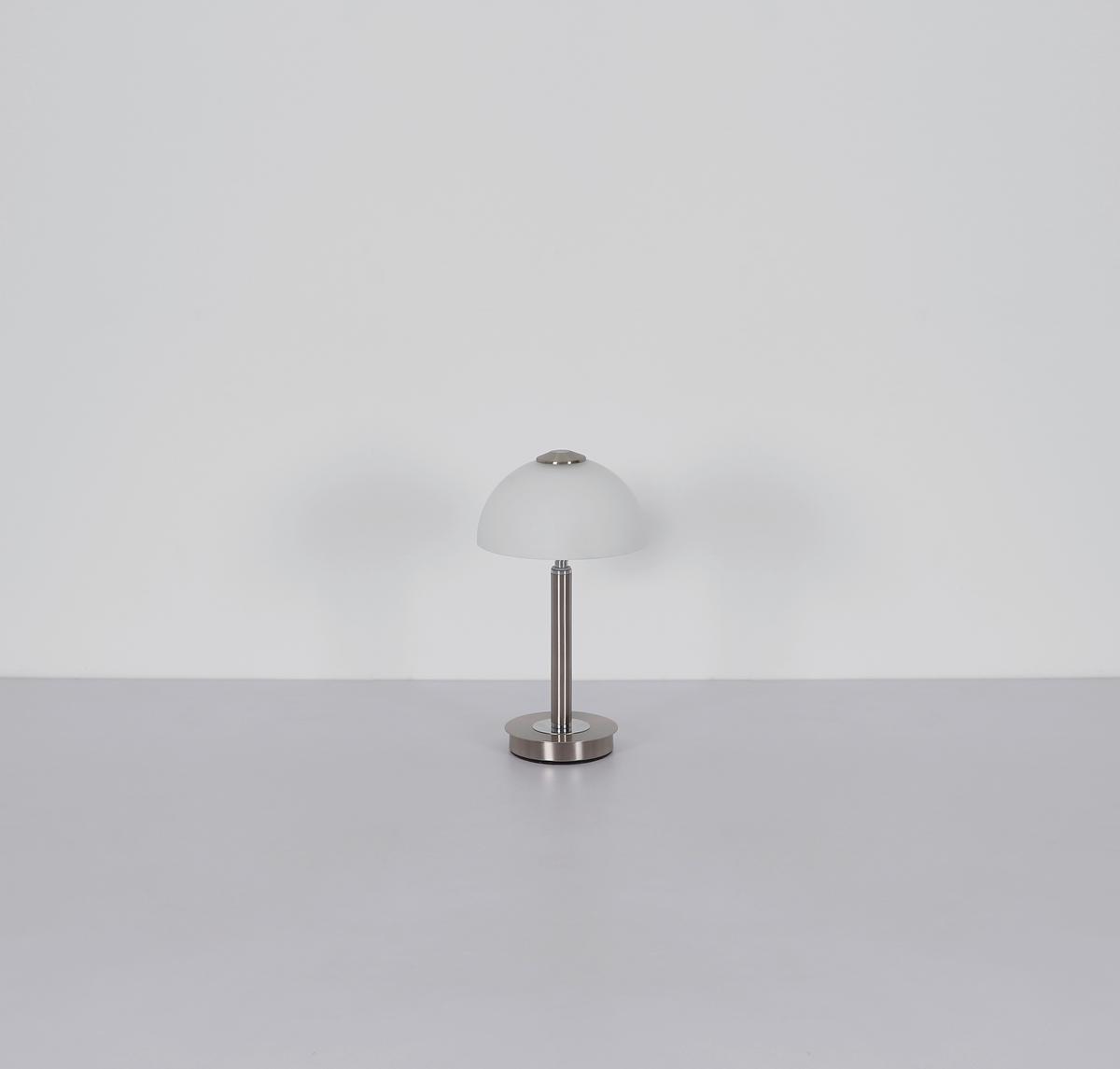 LED-TISCHLEUCHTE 21953N ULDIN - Chromfarben/Weiss, Basics, Glas/Kunststoff (25/45cm) - Globo