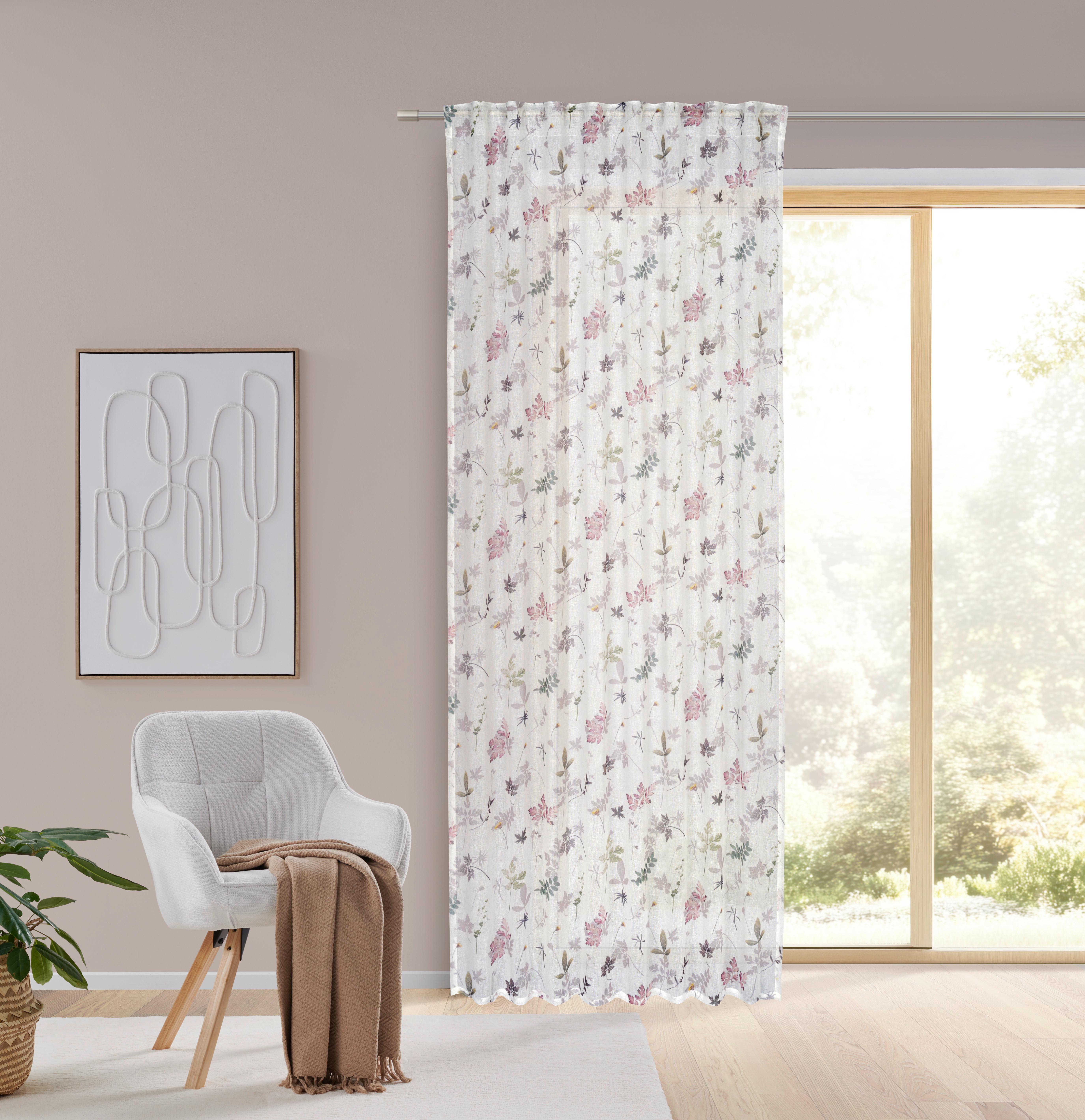 GARDINLÄNGD STEFFI - grön, Romantik / Lanthus, textil (135/255cm) - Mömax