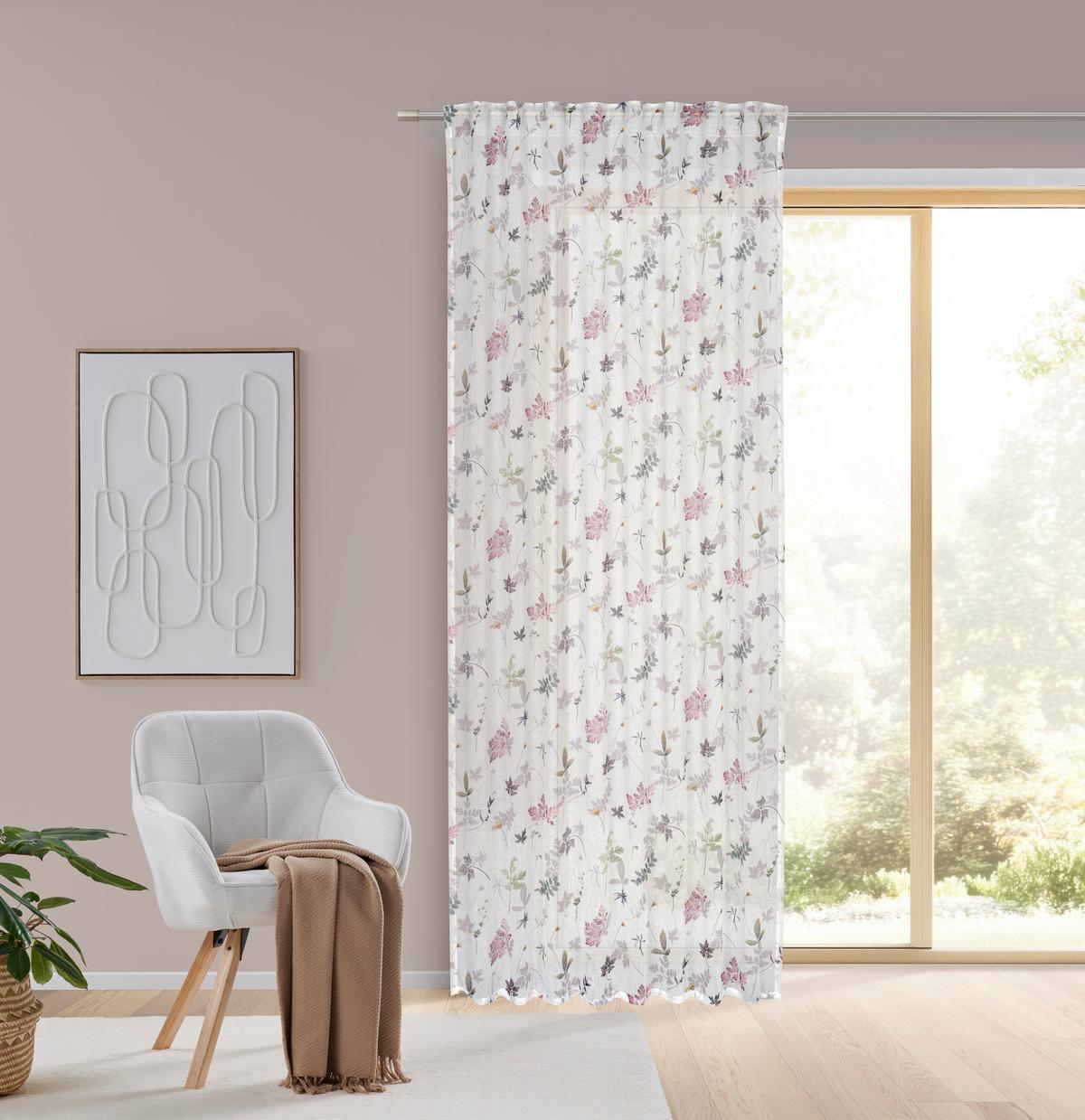 Fertigvorhang Steffi In Grün Ca. 135x255cm - zelena, Romantika, tekstil (135/255cm) - Mömax