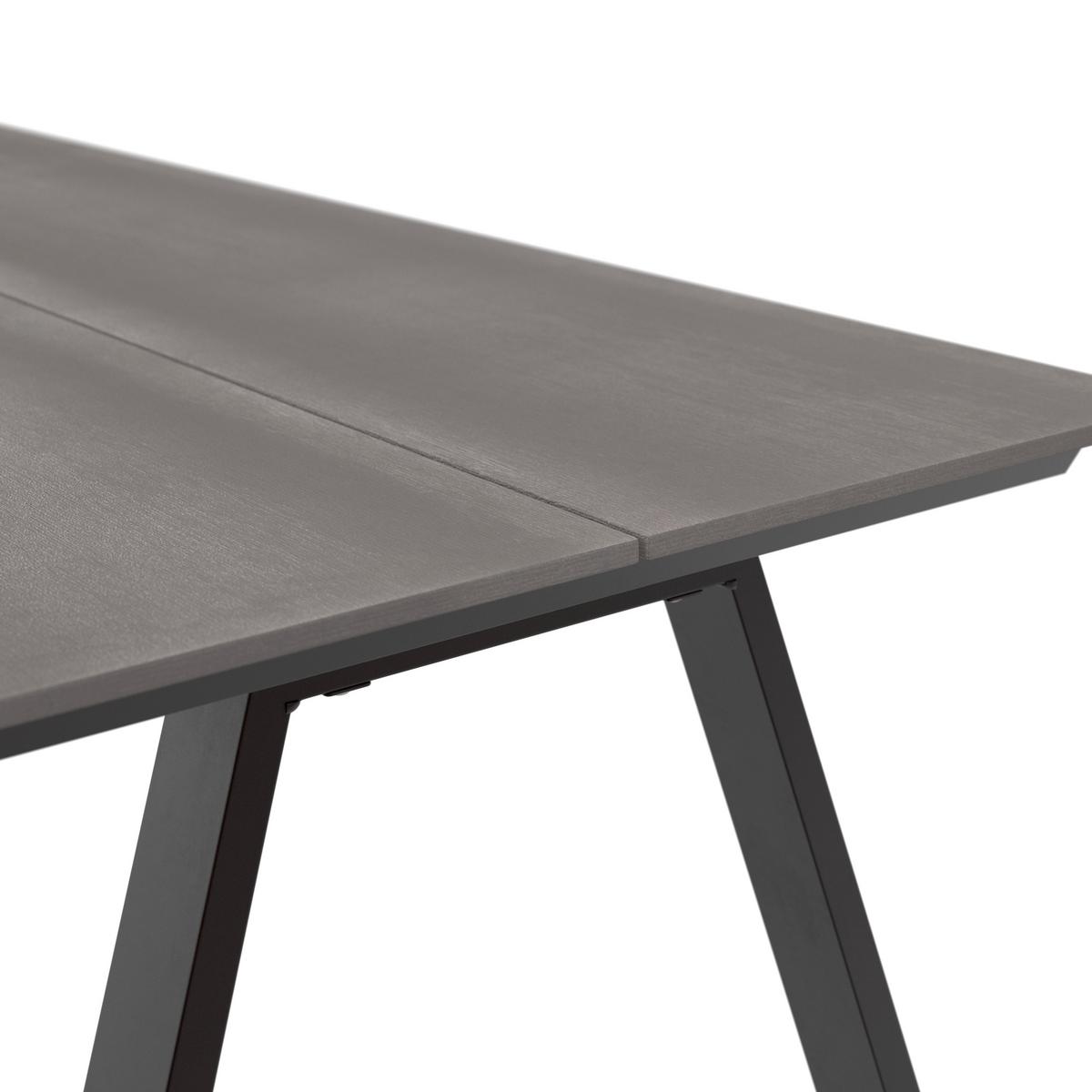 Gartentisch Bergen Anthrazit/Schwarz - Anthrazit/Schwarz, MODERN, Kunststoff/Metall (220/74/100cm) - Mömax