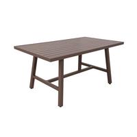GARTENTISCH TISCH DENIA - Dunkelbraun/Schwarz, MODERN, Kunststoff/Metall (89,5/75/160cm) - Gardenson