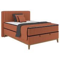 Boxbett Elena Orange ca. 140x200cm - Orange, KONVENTIONELL, Holz/Holzwerkstoff (140/200cm) - Sembella