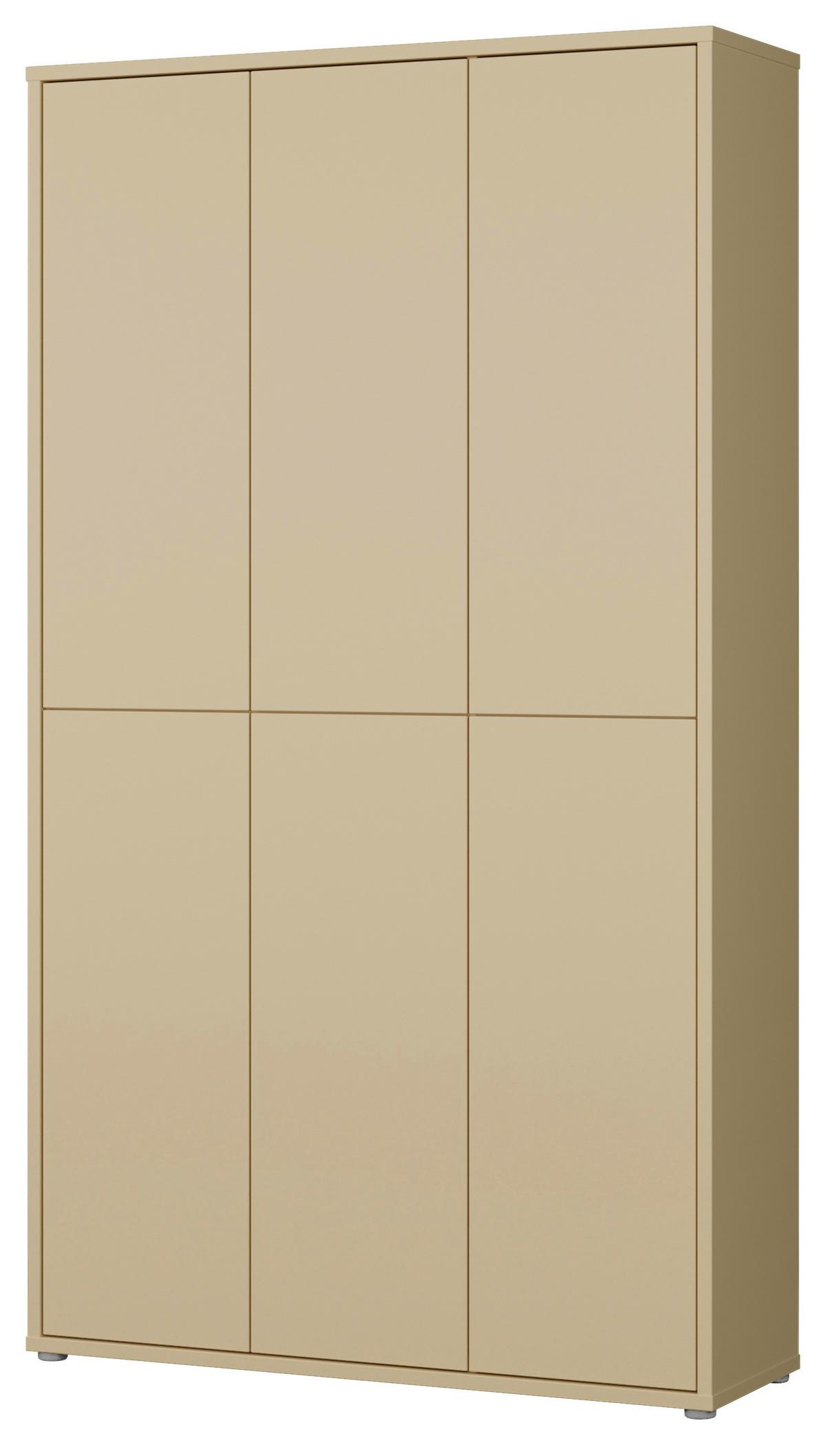Omara Za Čevlje Alice, Svetlo Rumena - siva/svetlo rumena, Moderno, umetna masa/leseni material (109,2/191,9/34,9cm) - Carryhome
