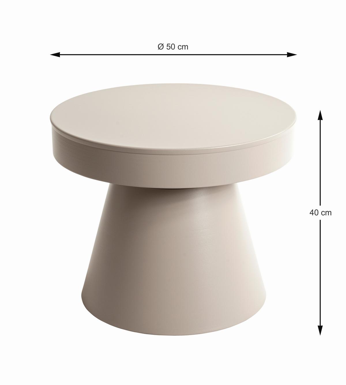 STOLIK BOCZNY STEEL 2 - kaszmir, Design, metal (50/50/40cm)
