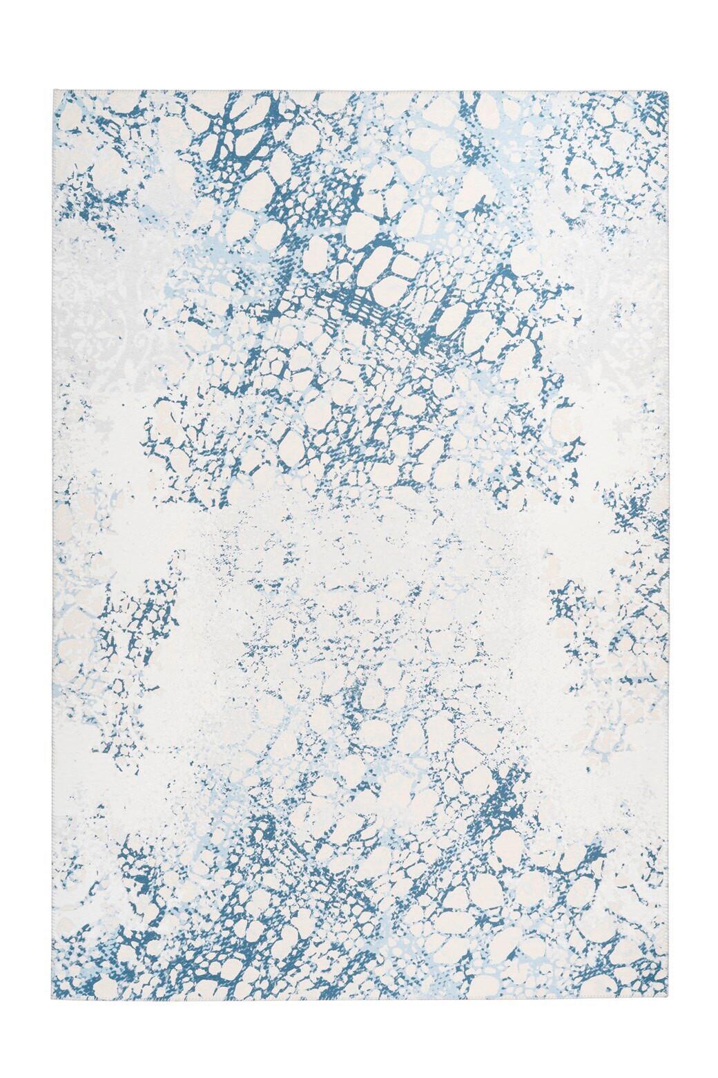 FLACHWEBETEPPICH Galaxy 725 Creme / Blau - Blau/Creme, Basics, Textil (120/170cm) - Kayoom