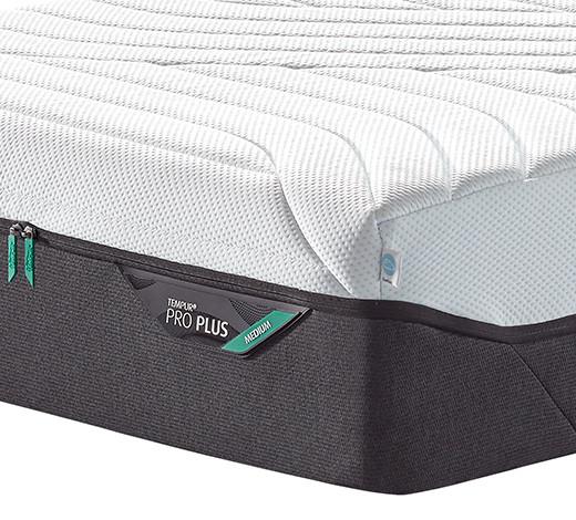 MATERAC VISCO PRO PLUS - antracytowy/biały, Basics, tkanina (90/200cm) - Tempur