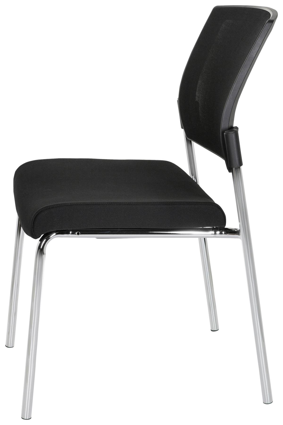 Konferenčni Stol K9 V, Črna - barve kroma/črna, Moderno, kovina/tekstil (48/90/58cm) - MID.YOU