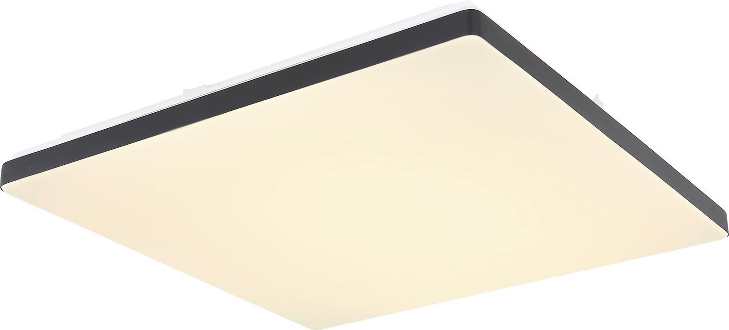 LED-Deckenleuchte Ully Tuya in Schwarz max. 24 Watt - Opal/Schwarz, Kunststoff/Metall (48,5/48,5/6cm) - Globo