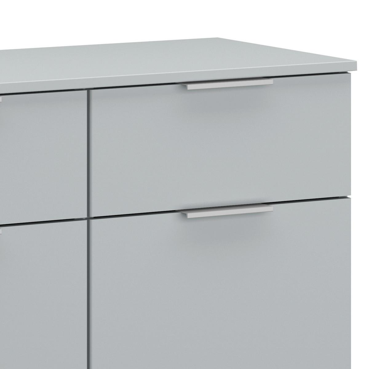 Komoda Alabama - svijetlo siva/boje aluminija, Moderno, drvni materijal (140/81/42cm) - Modern Living