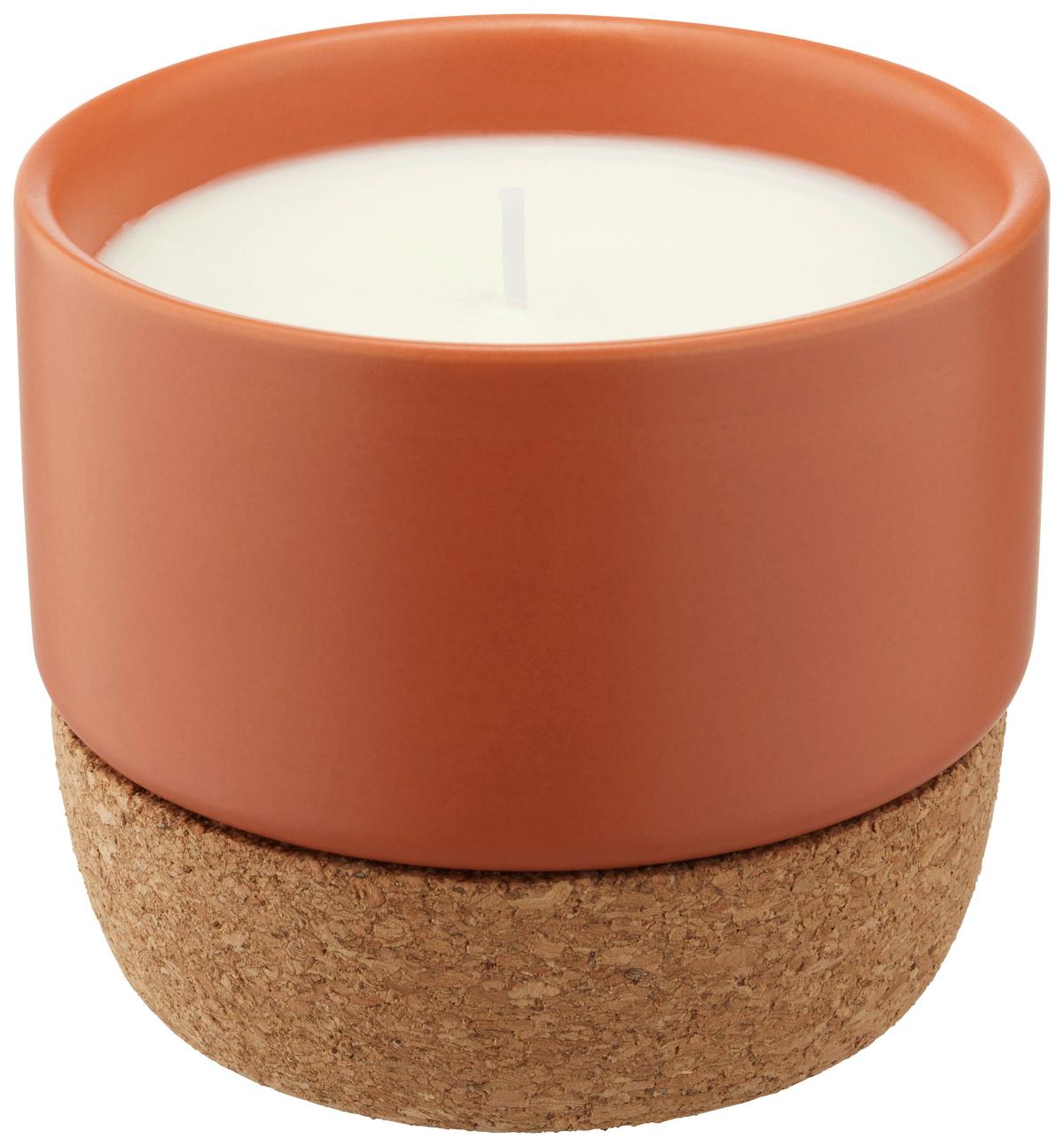 Gyertya Kerámia Edényben Violetta - világoskék/barna, faalapú anyag/kerámia (9,5/8cm) - Modern Living