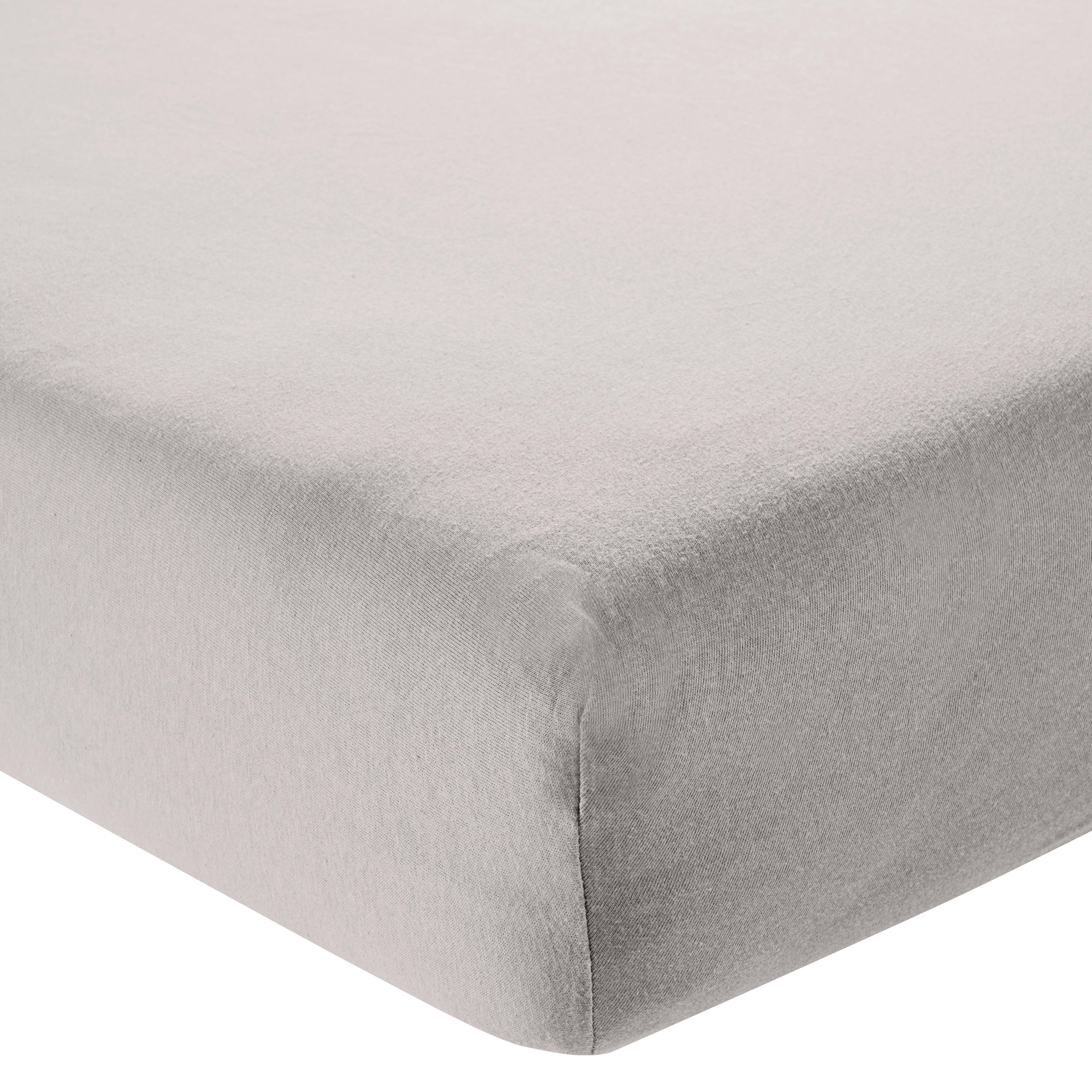 Spannleintuch Basic Grau ca. 140-160x200cm - Grau, MODERN, Textil (140/200cm) - Modern Living