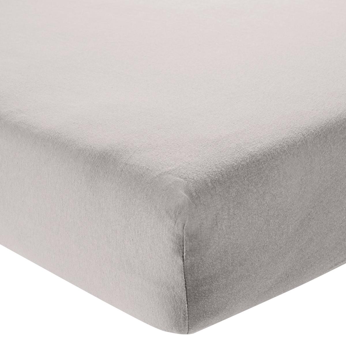 Spannbetttuch Basic Grau ca. 90-100x200cm - Grau, MODERN, Textil (90/200cm) - Modern Living