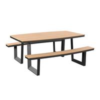 Vrtna Garnitura Manuel, Naravne Barve - naravne barve/antracit, Moderno, kovina/umetna masa (200/75/180cm)