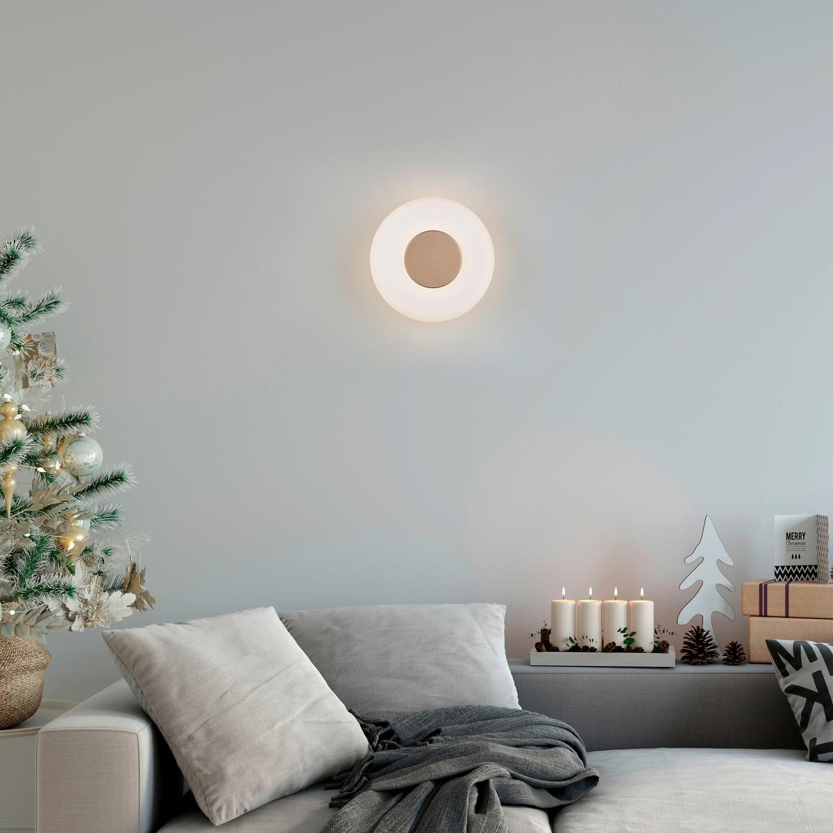 KINKIET LED 254910165 CELESTE - biały/brązowy, Design, metal/szkło (22/4cm) - Trio Leuchten