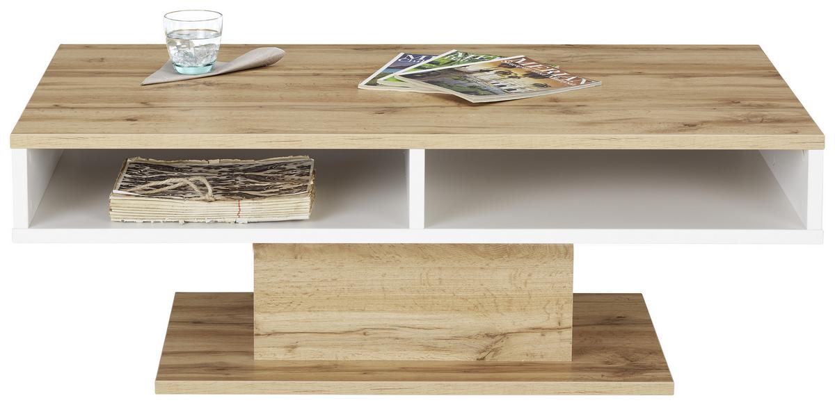 Couchtisch Alamo in Eichefarben - Eichefarben/Weiß, MODERN, Holzwerkstoff (120/70/43cm) - Mömax