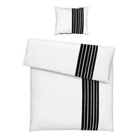 Bettwäsche Stripes in Weiss/Schwarz ca. 160x210cm - Weiss, Modern, Textil (160/210cm) - Modern Living