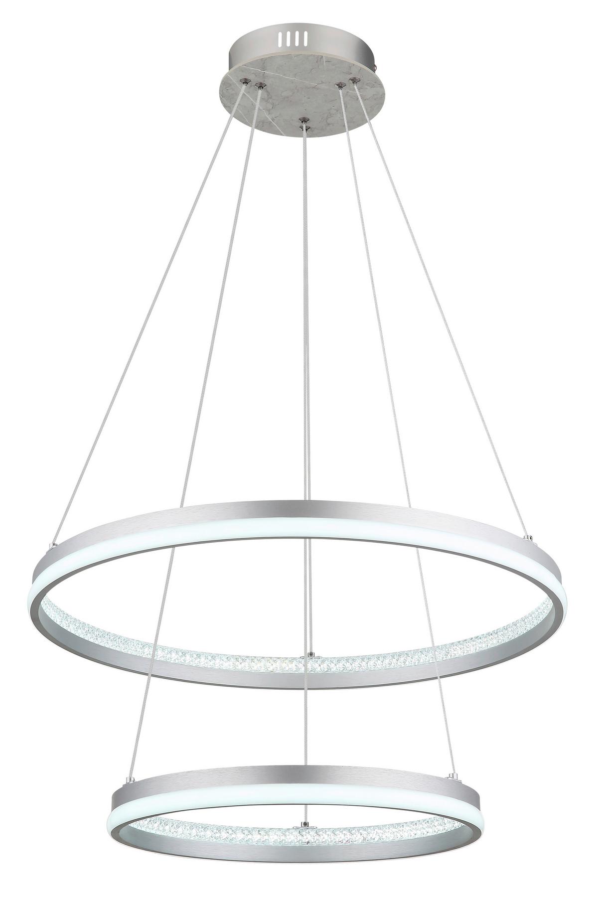 LED-HÄNGELEUCHTE 32000202 MARY - Klar/Weiss, Design, Kunststoff/Metall (59,5/120cm) - Globo