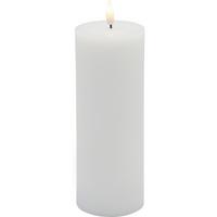 LED-Kerze Fair Weiß - Weiß, Naturmaterialien/Kunststoff (7,5/20cm) - Mömax