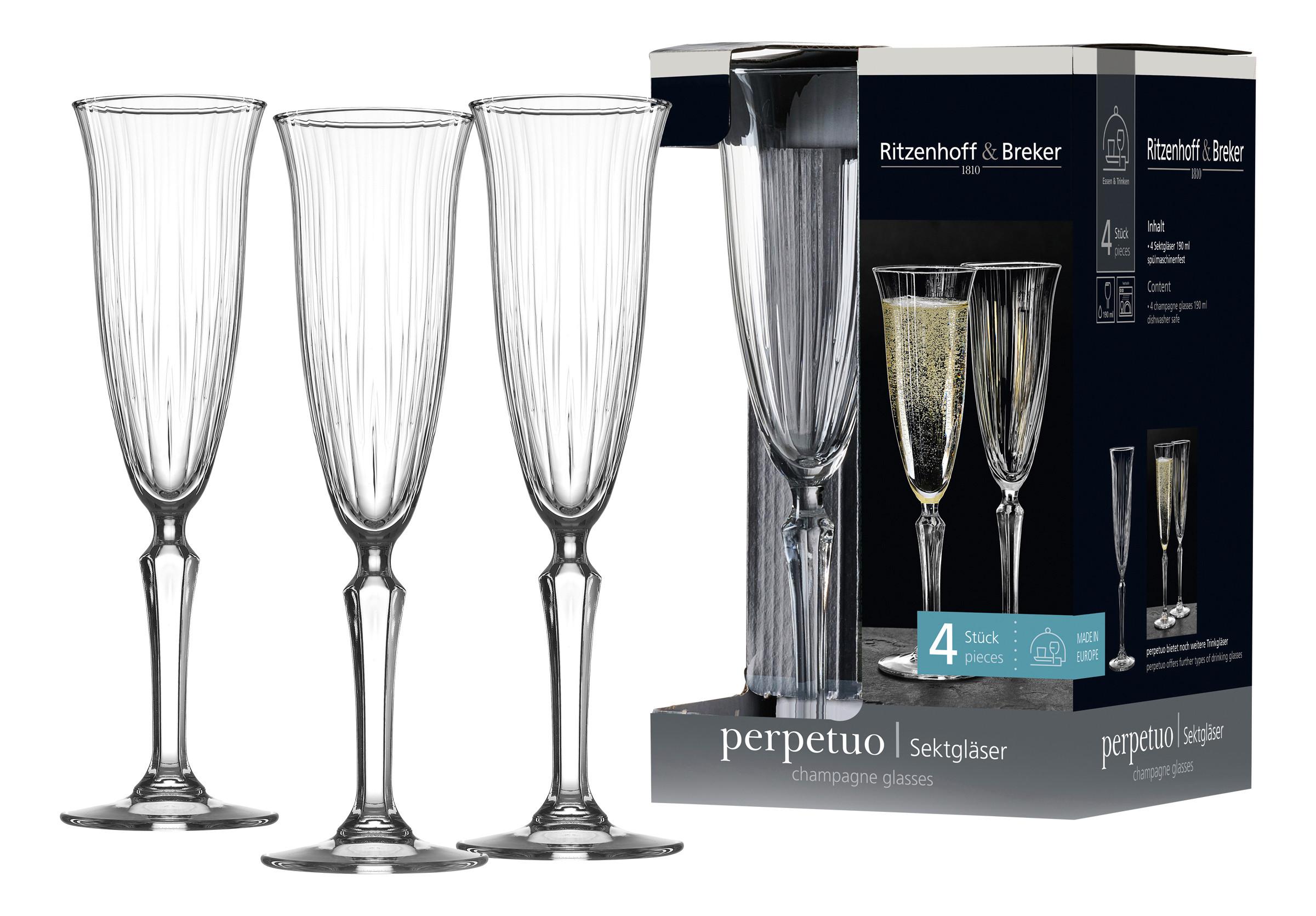 KOMPLET SZKŁA STOŁOWEGO 822427 - przejrzysty, Konventionell, szkło (0,19l) - Ritzenhoff Breker
