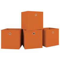 Set Zložljivih Zabojev Boxes, Oranžna, 4 Kos - oranžna, Basics, umetna masa (27/28/27cm) - MID.YOU