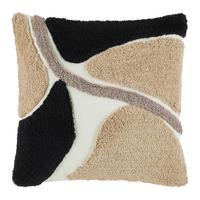 Kissenhülle Promo Design Schwarz/Beige ca. 40x40cm - Beige/Schwarz, MODERN, Textil (40/40cm) - Mömax