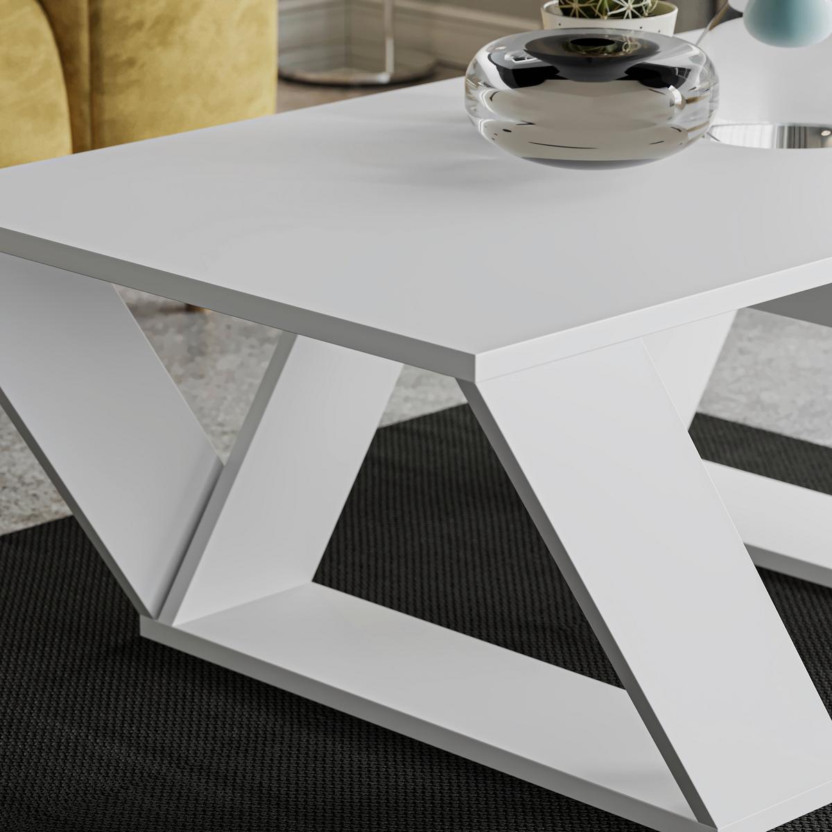 Klubska Miza Pipra - bela, Design, leseni material (120/40/60cm) - Livetastic