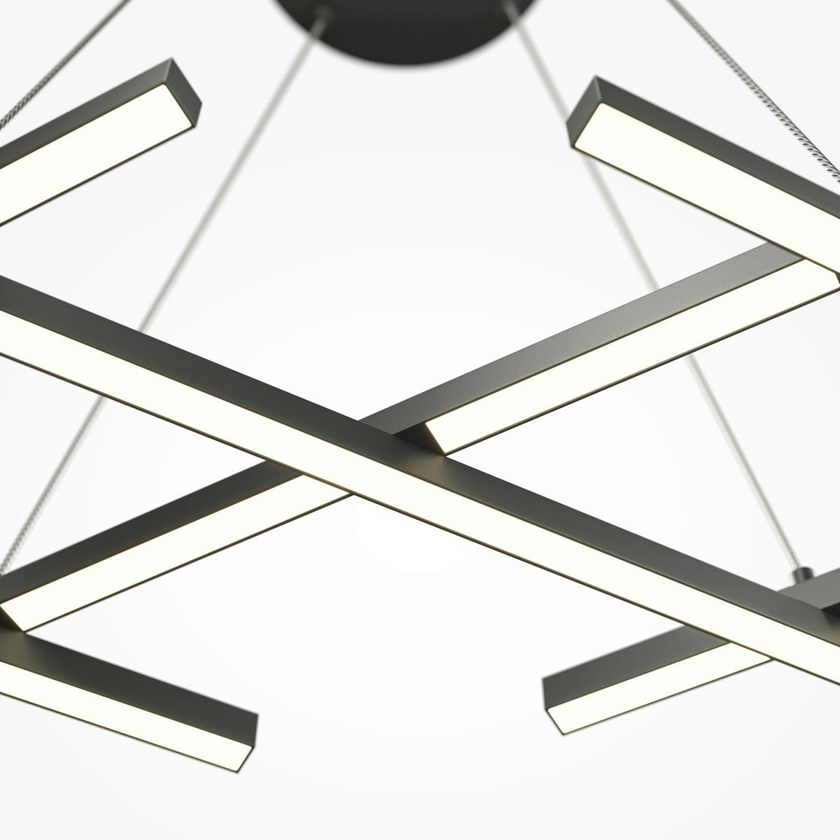 Pendelleuchte Mod244pl-L50bk - Schwarz, Design, Metall (103,5/307/30cm) - MAYTONI