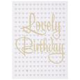 Postkarte Lovely Birthday - Goldfarben/Rosa, MODERN, Papier (10,5/14,8cm) Postkarte Lovely Birthday - Goldfarben/Rosa, MODERN, Papier (10,5/14,8cm)