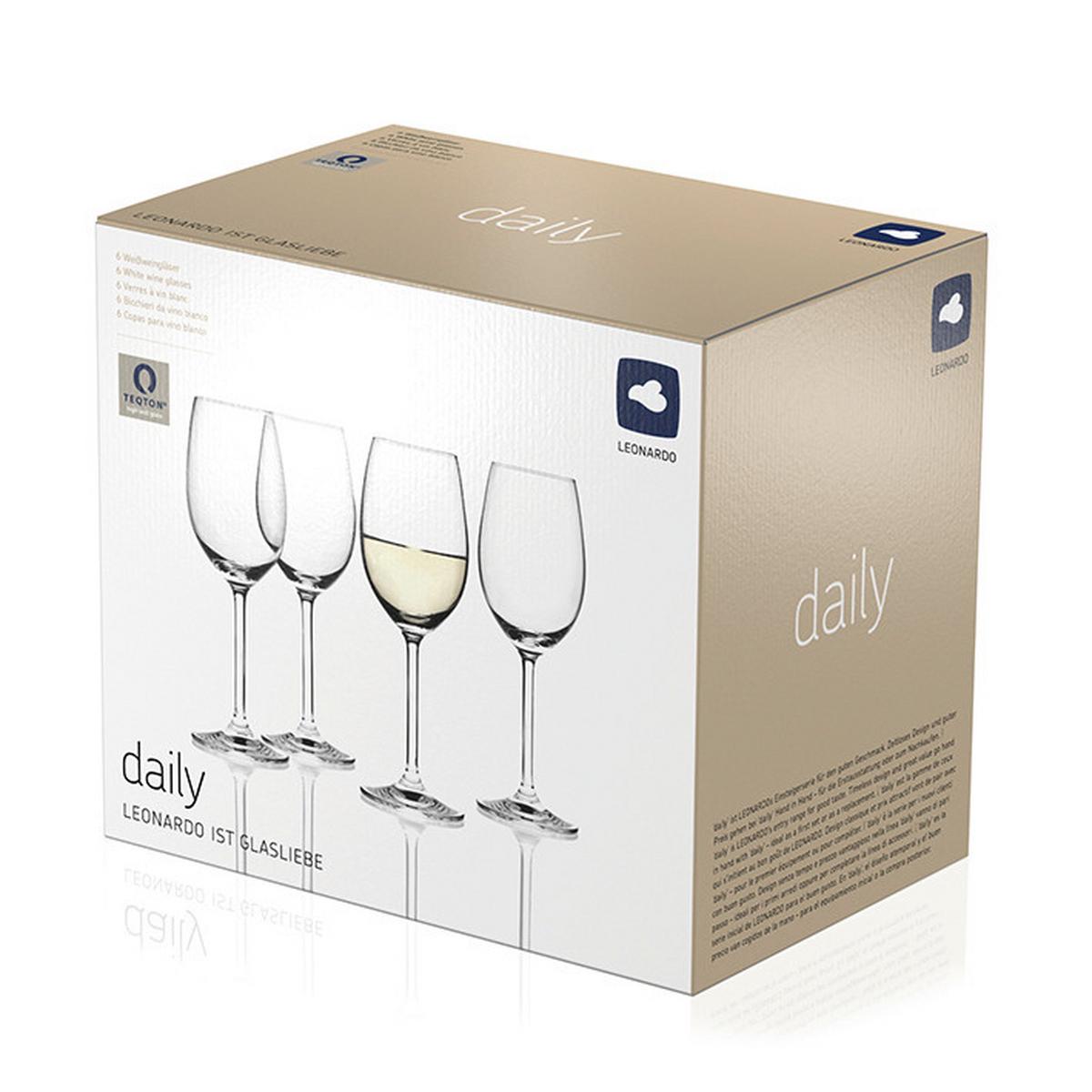 KOMPLET SZKŁA STOŁOWEGO 063315 - przejrzysty, Basics, szkło (7,7/22,2cm) - Leonardo