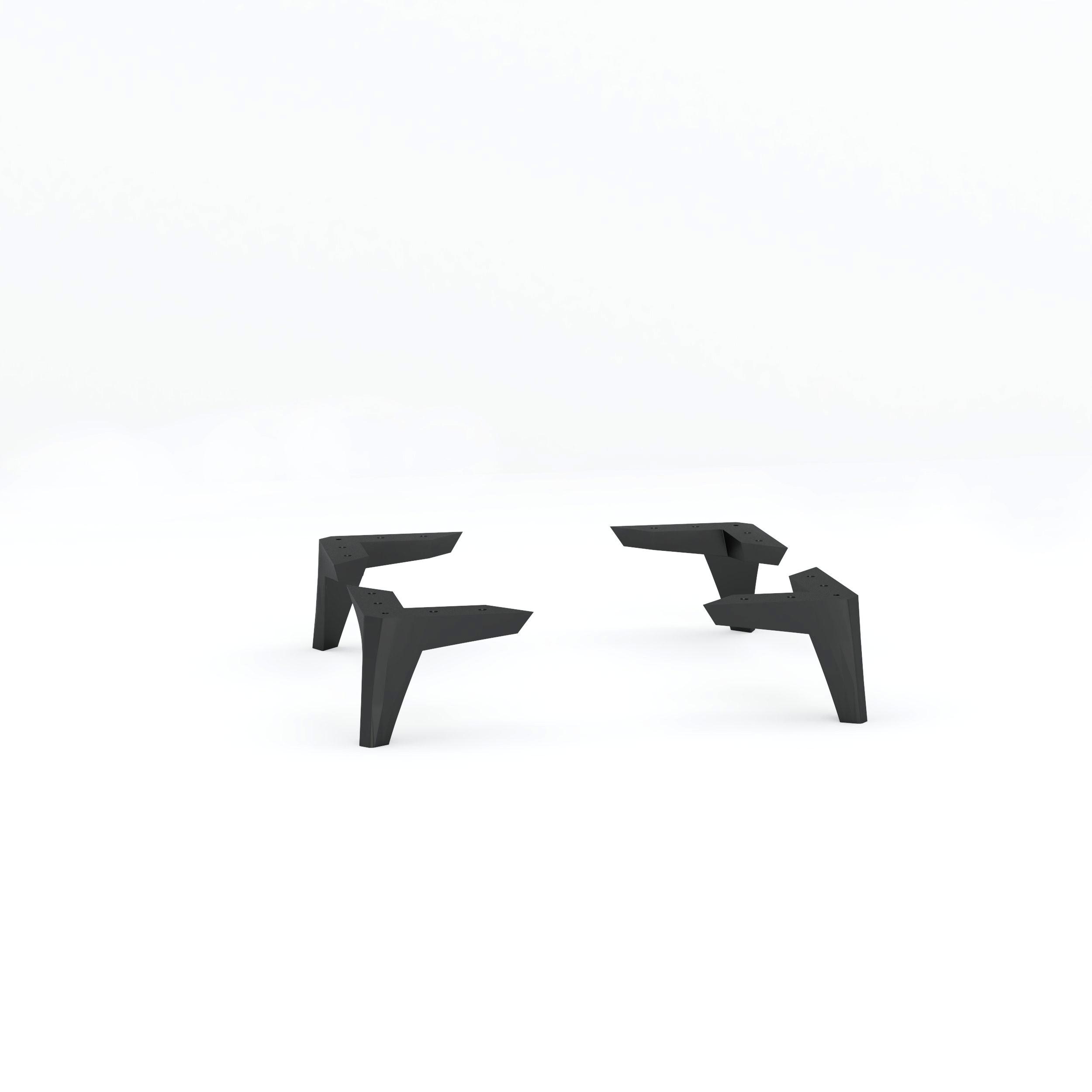 Fußset Unit in Schwarz - Schwarz, Modern, Kunststoff (12cm) - Based