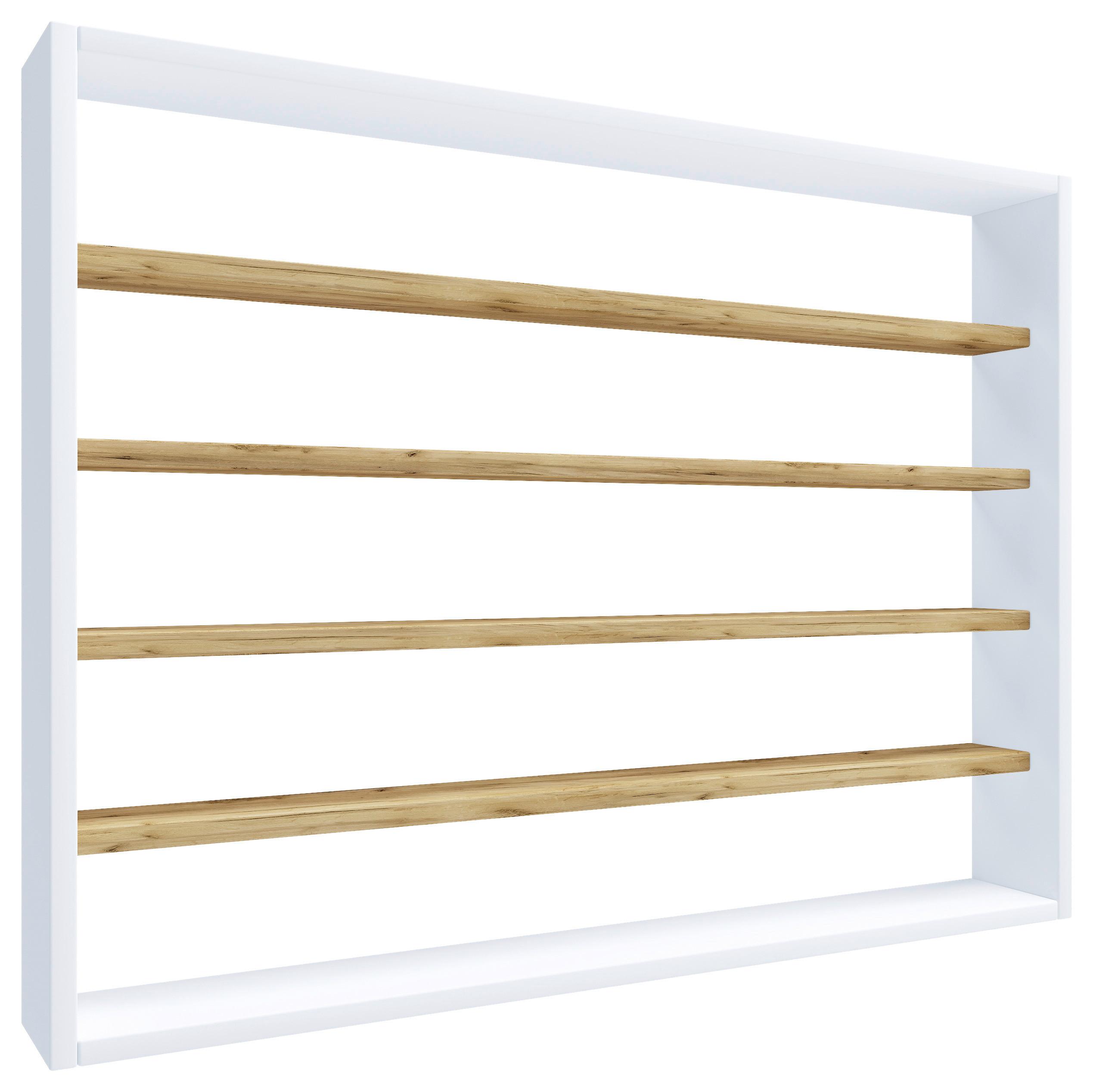 Wandregal Osado L - Honigeiche/Weiss, Design, Holzwerkstoff (80/60/10cm) - MID.YOU