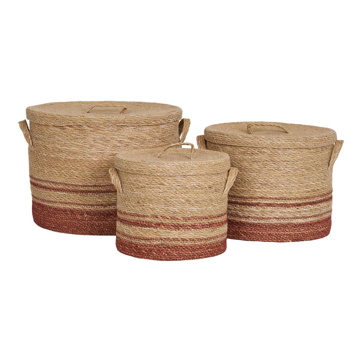 Korbset Budoni Naturfarben, 3-teilig - Naturfarben, Basics, Naturmaterialien