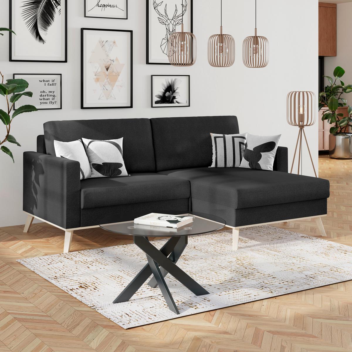 Coltar CARINI - crem/antracit, Basics, textil (222/152cm) - Modern Living