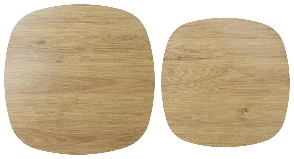 Stolić Set 2/1 Katja - prirodne boje/crna, Moderno, drvni materijal (46/40/46/40/45/40cm) - Based