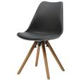Stuhl in Grau - Eichefarben/Grau, MODERN, Holz/Kunststoff (48/81/57cm) - Modern Living Stuhl in Grau - Eichefarben/Grau, MODERN, Holz/Kunststoff (48/81/57cm) - Modern Living