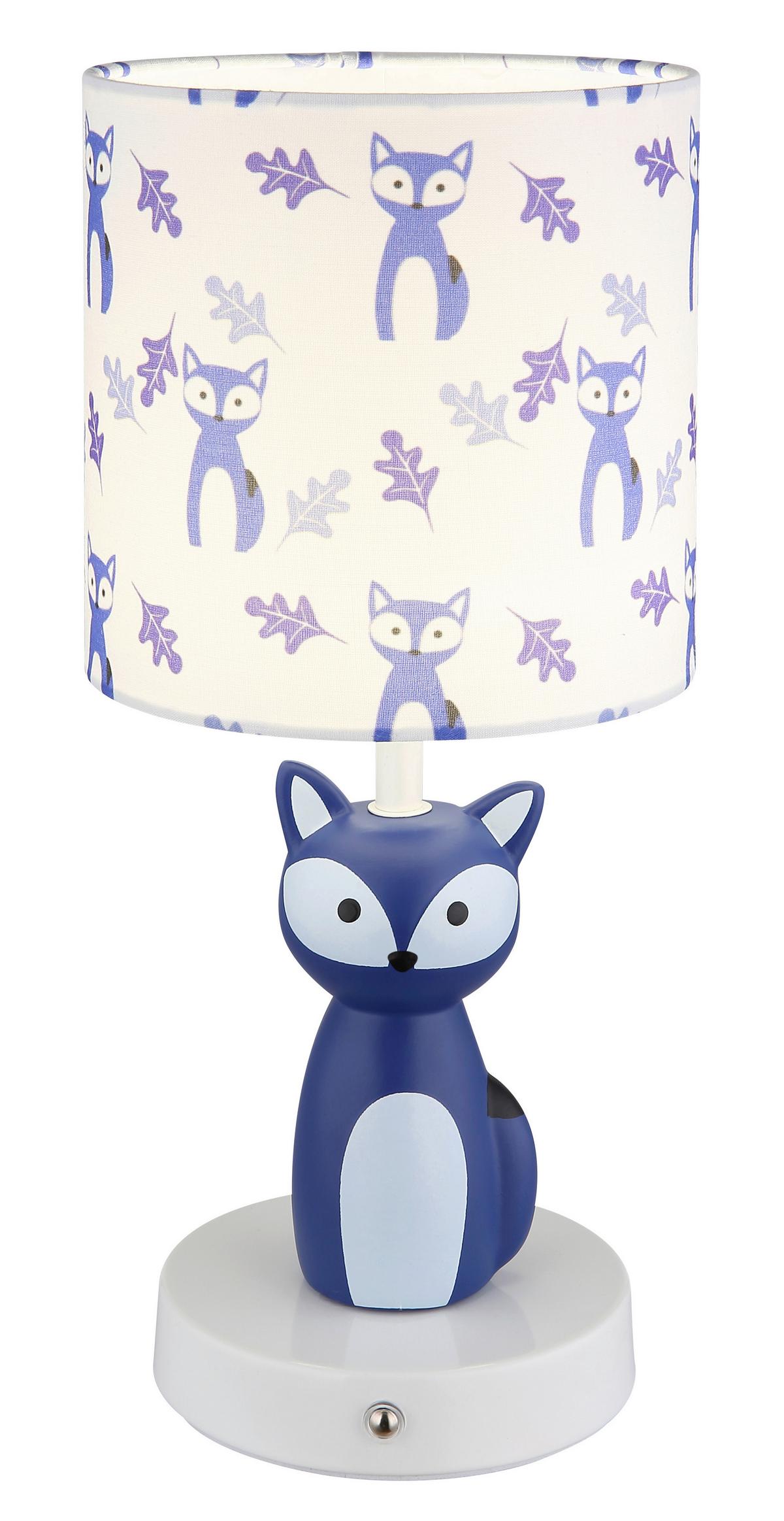 LED-TISCHLEUCHTE 21737B FOXY - Blau/Weiss, Trend, Keramik/Kunststoff (15/33,5cm) - Globo