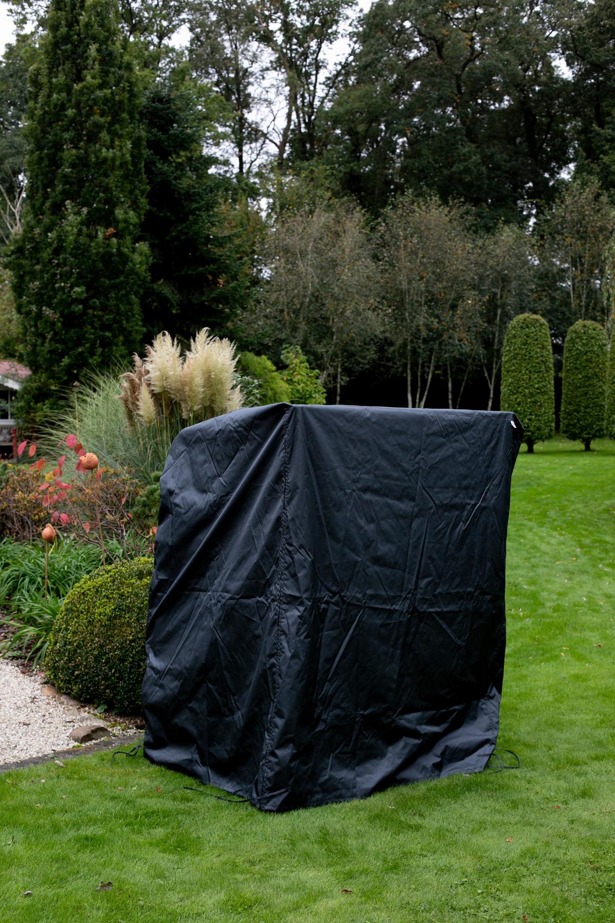 Strandkorb-Schutzhülle Premium Grau - Dunkelgrau, Basics, Kunststoff (135/165/95cm) - Gardenson