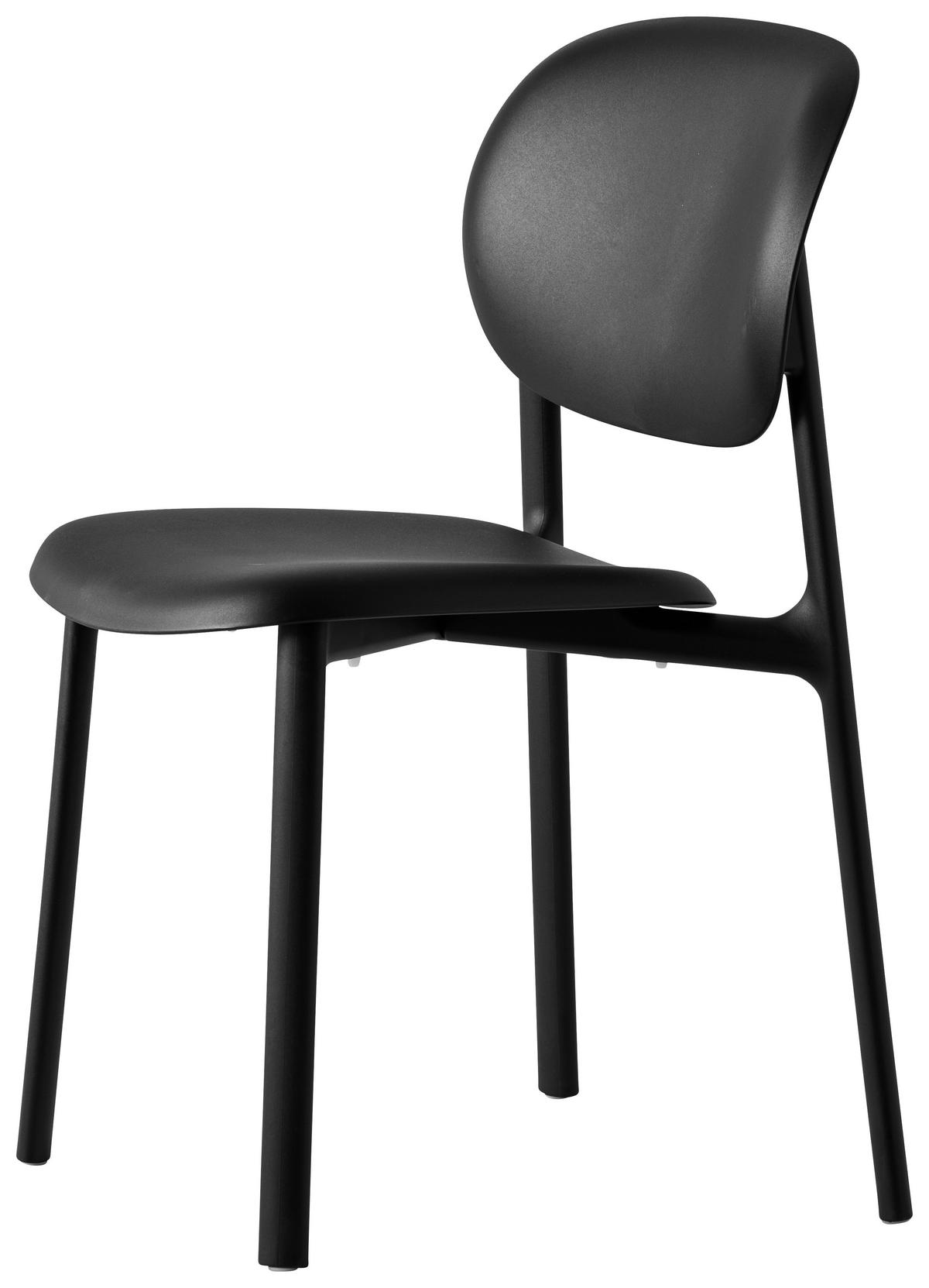 KRZESŁO ZERO - czarny, Design, tworzywo sztuczne (53/82/53cm) - Connubia 