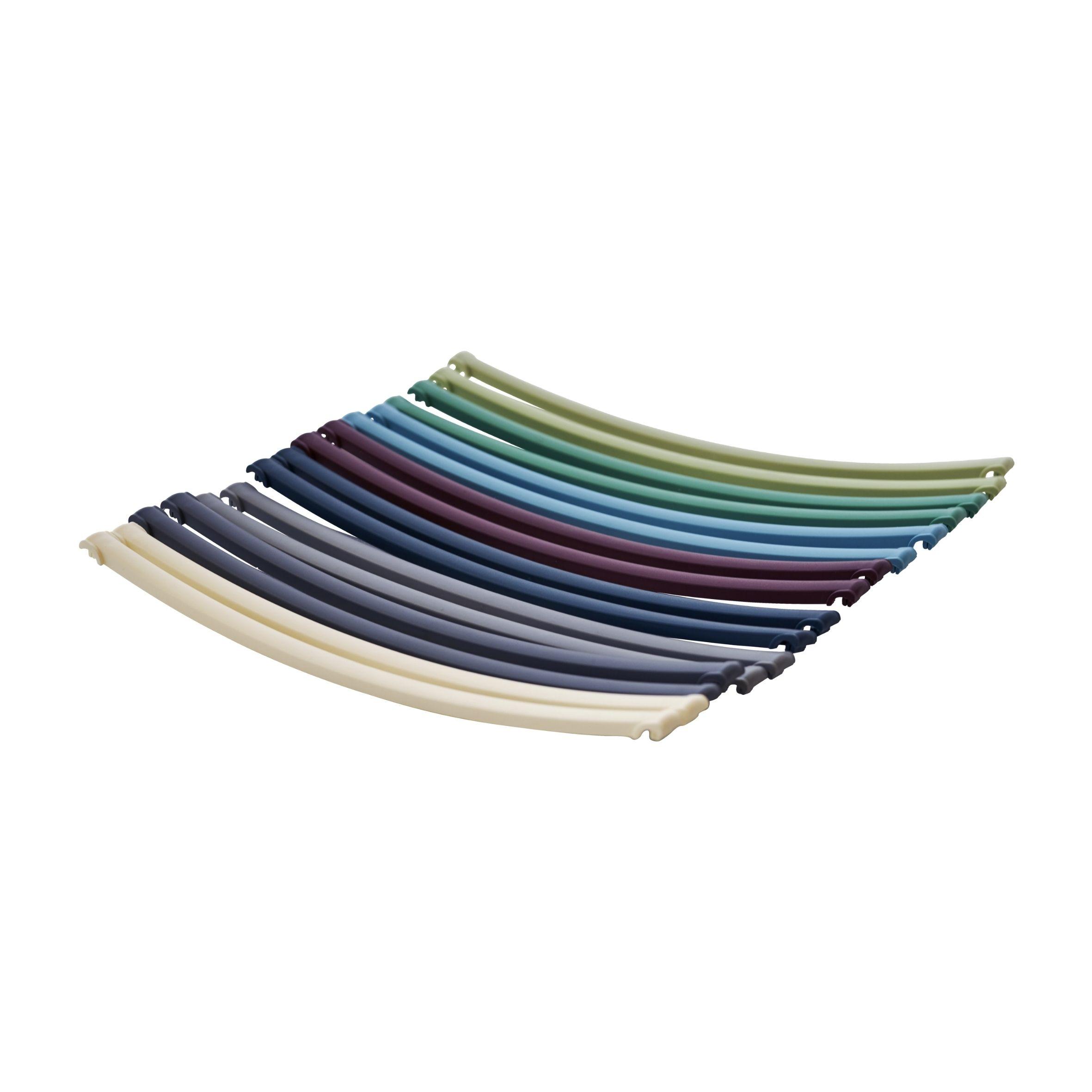 Gartenstuhl Mood Lameller - Blau/Weiss, Natur, Kunststoff (13/13/49cm) - Gardenson