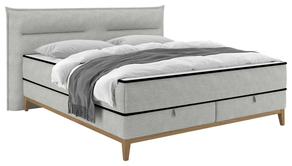 Box Krevet Smile - srebrne boje, Konvencionalno, drvni materijal/drvo (180/200cm) - Premium Living