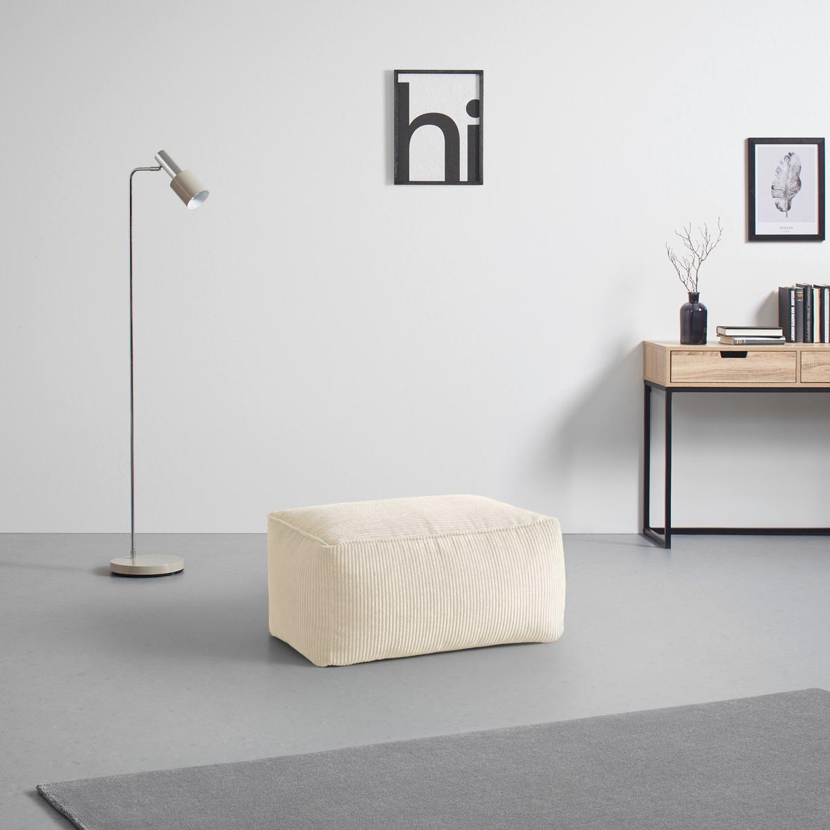 Hocker Caroline Weiß - Weiß, MODERN, Textil (80/38/50cm) - Mömax