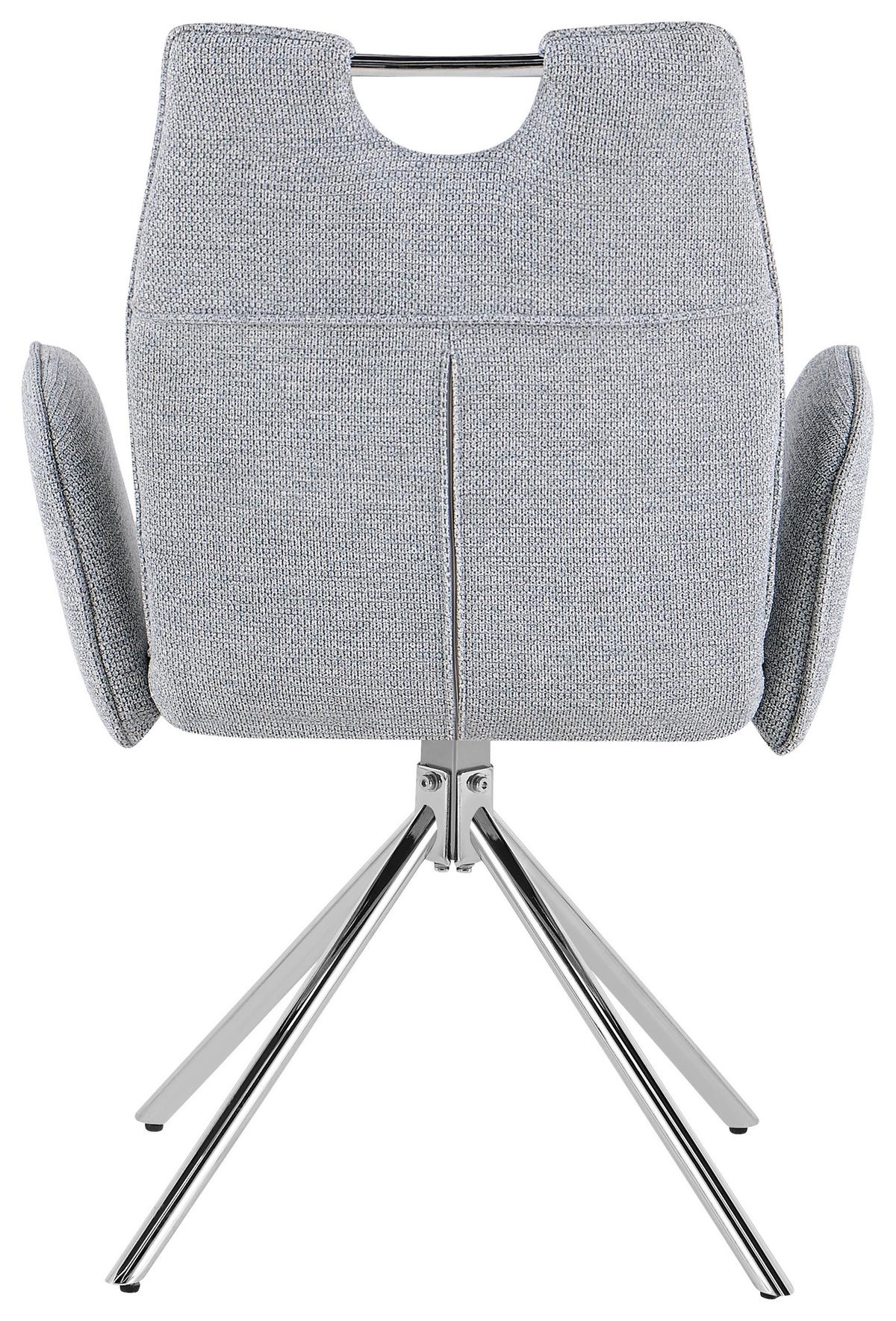 Stolica Brenda - siva/boje kroma, Moderno, metal (65/94/61cm) - Premium Living