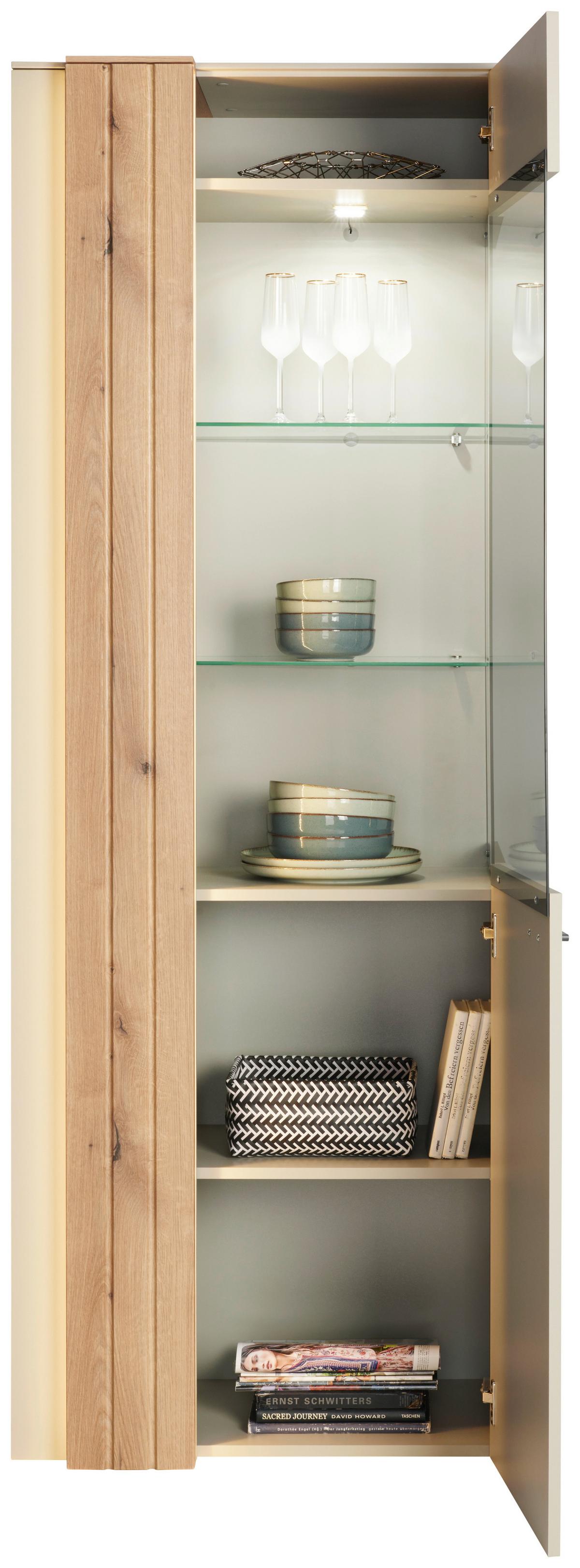 Vitrina Santana - Moderno, staklo/drvni materijal (71,8/203/44,8cm) - Modern Living