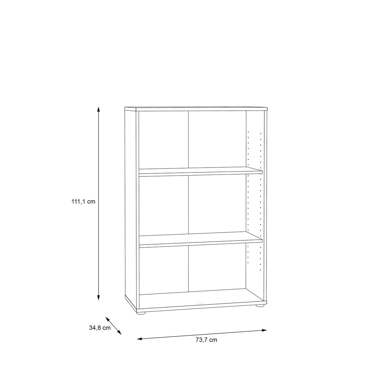 Regal Tempra 2, Barva Hrasta - barve aluminija/hrast sonoma, Design, umetna masa/leseni material (73,7/111,1/34,8cm)