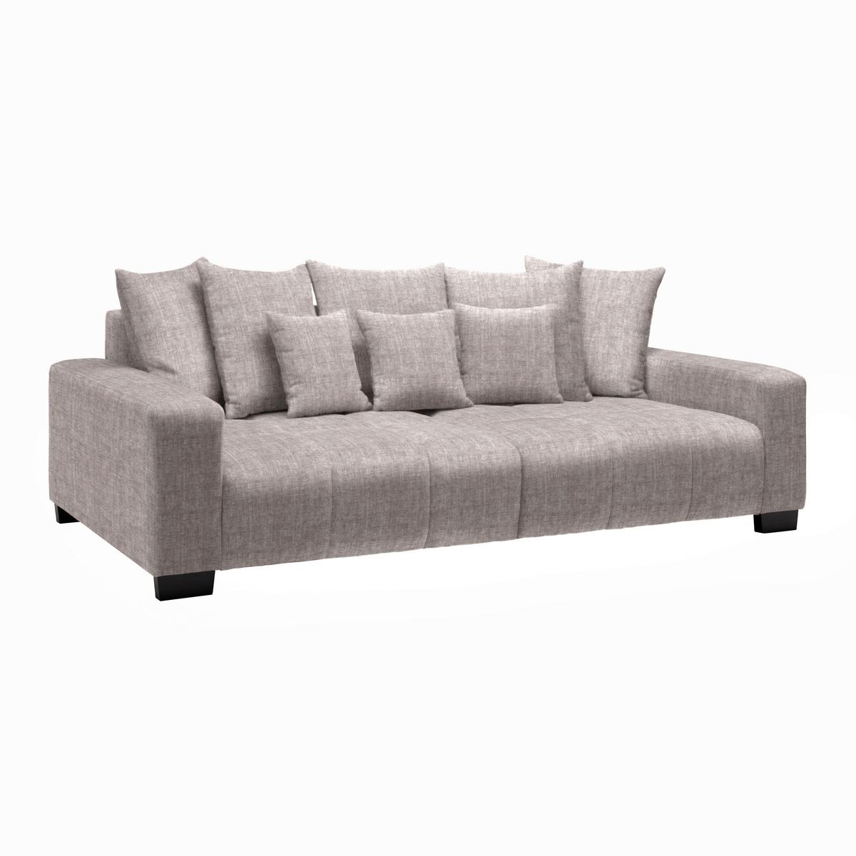 Bigsofa Matteo Taupe - Taupe/Schwarz, MODERN, Holz (246/93/124cm) - Based