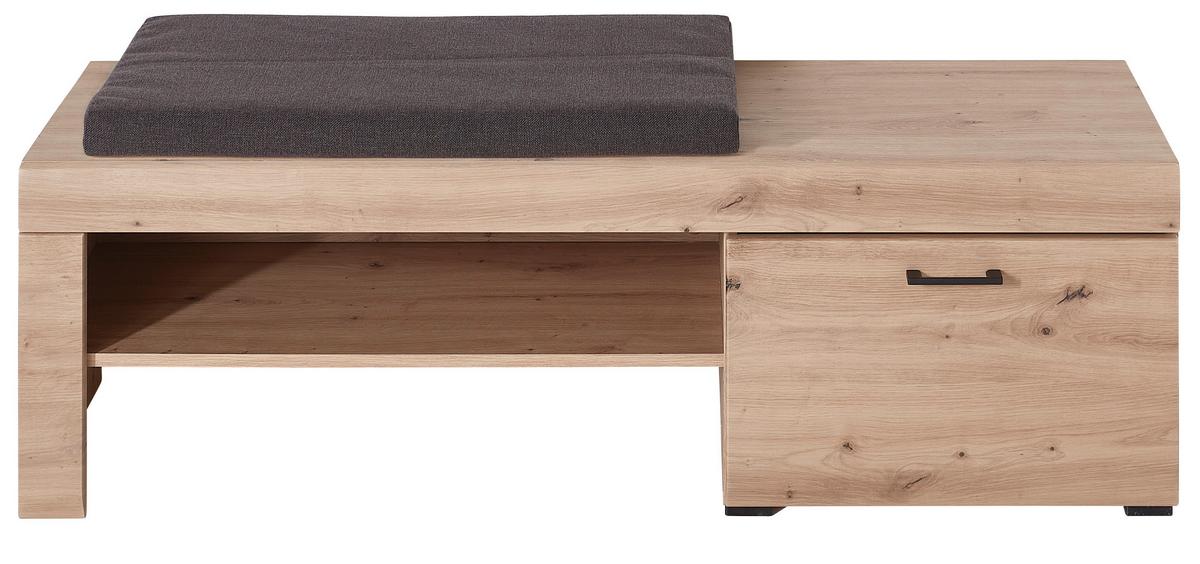 Garderobenbank in Eichefarben - Eichefarben/Braun, Modern (140/48/38cm) - Mömax