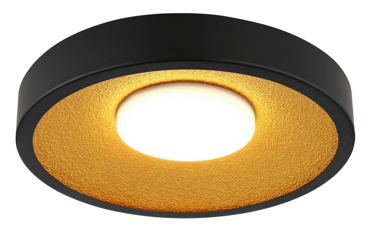 Led Stropna Svjetiljka Woki - bijela/zlatne boje, Design, metal/plastika (40/8,7cm) - Globo