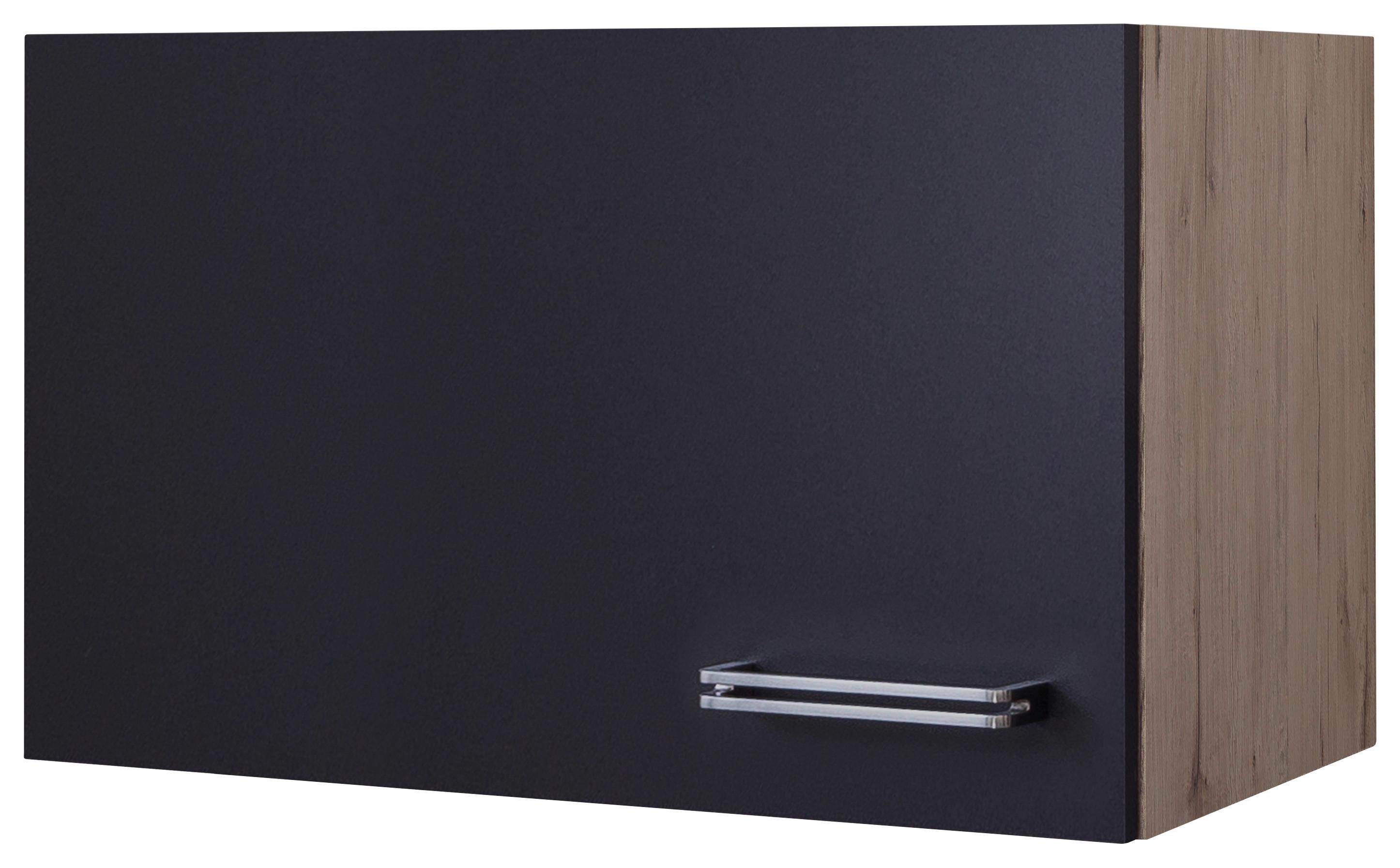 Küchenoberschrank Anthrazit/Eiche - Edelstahlfarben/Eichefarben, MODERN, Holzwerkstoff/Metall (60/32/32cm) - FlexWell