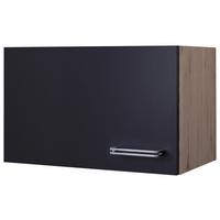 Küchenoberschrank Anthrazit/Eiche - Edelstahlfarben/Eichefarben, MODERN, Holzwerkstoff/Metall (60/32/32cm) - FlexWell