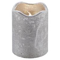 ŚWIECA LED LOA - kolor srebrny, Modern, materiały naturalne (9cm)